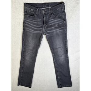 Levis 511 Jeans Mens 33x30 Black Faded Whiskered 5 Pocket Emo Grunge Goth